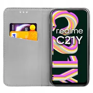 Etui i futerały do telefonów - Etui Z Klapką Do Realme C21Y Czarne Zamykane Magnetyczne Kabura Futerał - miniaturka - grafika 1
