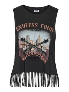 Noisy May Top Max 27034418 Szary Loose Fit - Koszulki i topy damskie - miniaturka - grafika 1