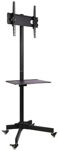 Techly Techly Stojak mobilny LCD/LED 23-55cali regulowany z półką czarny - Akcesoria do monitorów - miniaturka - grafika 6