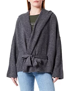 Sisley Damski sweter L/S 109RM600R Cardigan Sweater, ciemnoszary 6H7, S - Swetry damskie - miniaturka - grafika 1