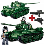 Klocki - Klocki Czołg T-34/85 Rudy 102 Wersja Zielona Wojsko Figurka Armia+LEGO Broń - miniaturka - grafika 1