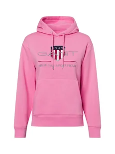 Gant Damski sweter z kapturem Kobiety wyrazisty róż jednolity, S - Swetry damskie - miniaturka - grafika 1
