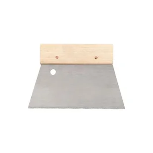 Szpachla trapezowa stalowa 18 cm ząb A1 uchwyt drewniany - Narzędzia murarskie - miniaturka - grafika 1