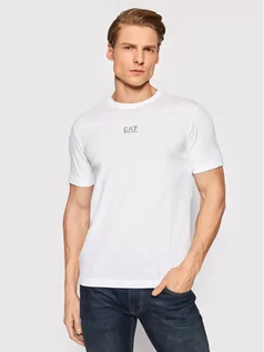 Koszulki męskie - Emporio Armani EA7 T-Shirt 3LPT27 PJ7CZ 1100 Biały Regular Fit - grafika 1