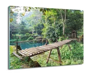 Deski do krojenia - osłona na płytę indukcyjną Most las jezioro 60x52, ArtprintCave - miniaturka - grafika 1
