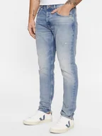 Spodnie męskie - Pepe Jeans Jeansy PM207392RH1 Niebieski Slim Taper Fit - miniaturka - grafika 1