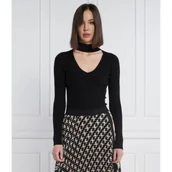 Swetry damskie - GUESS Sweter 1981 Ankle | Slim Fit - miniaturka - grafika 1