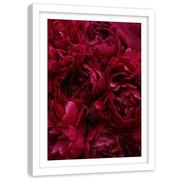 Plakaty - Plakat ozdobny w ramie białej FEEBY Kwiat piwonii natura, 70x100 cm - miniaturka - grafika 1