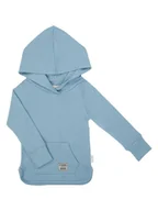 Bluzy dla chłopców - Chłopięca bluza bawełniana z kapturem niebieska Nicol,r.140 - miniaturka - grafika 1