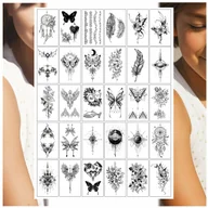 Zabawki kreatywne - TATUAŻE ZMYWALNE DLA DZIECI MOTYL PIÓRKO SKRZYDŁA MIX 30 WZORÓW - miniaturka - grafika 1