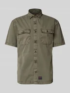 Koszule męskie - Koszula casualowa o kroju regular fit z rękawem o dł. 1/2 model ‘Military’ - miniaturka - grafika 1