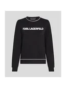 Bluzy damskie - KARL LAGERFELD Bluza A2W20066 Czarny Regular Fit - miniaturka - grafika 1