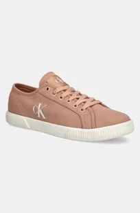 Calvin Klein Jeans tenisówki ESS VULC LOW CV MG WN kolor różowy YW0YW01762 - Trampki damskie - miniaturka - grafika 1