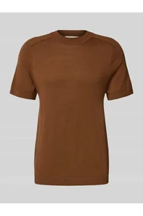 T-shirt o kroju regular fit z czystej wełny - Selected Homme - Koszulki męskie - miniaturka - grafika 1