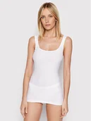 Piżamy damskie - Triumph Podkoszulek Smart Micro 10211587 Biały Slim Fit - miniaturka - grafika 1