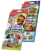 Kredki, ołówki, pastele i pisaki - Kredki Trójkątne Scieralne 12 Inspiria Schemat - miniaturka - grafika 1