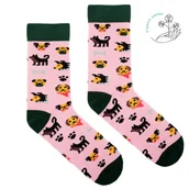 Skarpetki męskie - Skarpetki z bawełny organicznej - Psy i psiaki - KABAK 42-46 - miniaturka - grafika 1