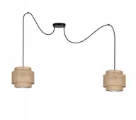 Lampy sufitowe - Lampa Boho Wisząca Sufitowa Nowoczesna Pająk Len - miniaturka - grafika 1