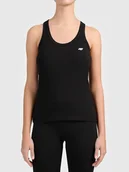 Koszulki sportowe damskie - 4F Top sportowy w kolorze czarnym - miniaturka - grafika 1