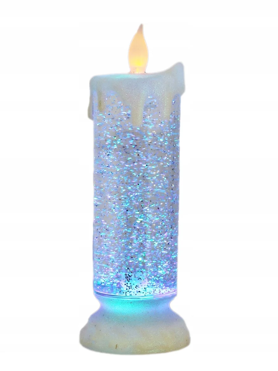 ŚWIECZKA LED 3 D ZNICZ ZMIENIAJĄCY KOLOR LAMPKA LEDOWA ŚWIĄTECZNA OZDOBA