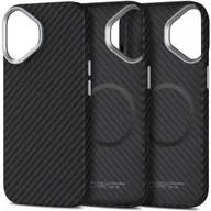 Etui i futerały do telefonów - Etui TECH-PROTECT Quantum Carbon MagSafe do Apple iPhone 17 Czarno-srebrny - miniaturka - grafika 1