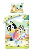 Pościel dla dzieci - Pościel dla dziecka piesek Bluey Bandit Chilli 140x200 70x90 bawełna 100% - miniaturka - grafika 1