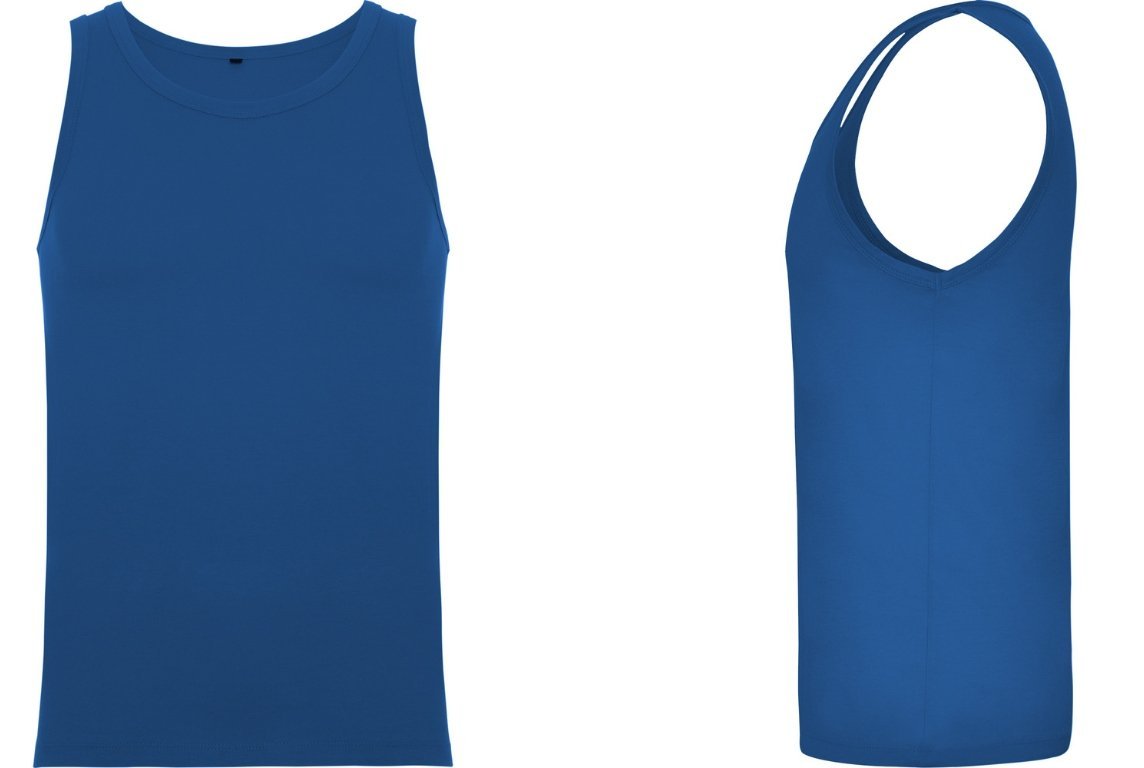 TANK TOP Koszulka Męska Sportowa Na Ramiączka Bawełna ROLY 6545 BLUE 2XL
