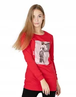 Bluzy damskie - Długa Bluza Tunika Damska Bawełniana 242-04 r S - miniaturka - grafika 1