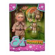 Lalki dla dziewczynek - Simba Toys Evi z malpkami - miniaturka - grafika 1