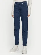 Spodnie damskie - Calvin Klein Jeansy K20K207600 Granatowy Slim Fit - miniaturka - grafika 1