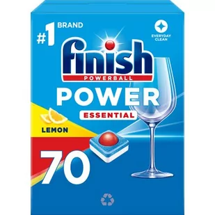 Tabletki do zmywarek FINISH Powerball Power Essential Lemon - 70 szt. - Akcesoria i części do zmywarek - miniaturka - grafika 1