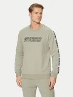 Bluzy męskie - Guess Bluza Z4GQ24 K6ZS1 Zielony Regular Fit - miniaturka - grafika 1