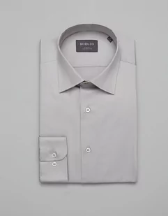 koszula simeria 00381 długi rękaw szary slim fit - Koszule męskie - miniaturka - grafika 1