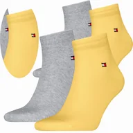 Skarpetki męskie - Tommy Hilfiger Skarpety Męskie Stopki 47-49 Popiel Żółta - miniaturka - grafika 1