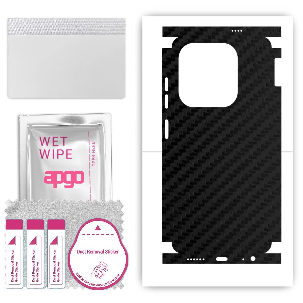 Folia naklejka skórka strukturalna na TYŁ+BOKI do Tecno Spark 20C - Carbon Czarny - apgo SKINS