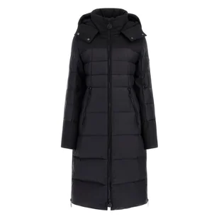 Damski Płaszcz pikowany zimowy GUESS CAROLYN LONG REAL DOWN JKT W4BL0DWG0V0-JBLK – Czarny - Płaszcze damskie - miniaturka - grafika 1