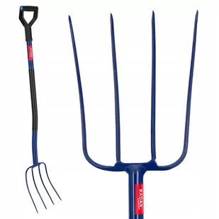 Widły Do Siana 4-ZĘBNE Metalowy Trzonek 130 cm - Łopaty i widły - miniaturka - grafika 1