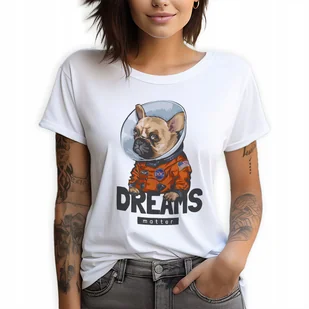 Koszulka Damska T-Shirt Biały S Miś Pluszaki Marzenia Urocze Wiele Wzorów - Zestawy upominkowe - miniaturka - grafika 1