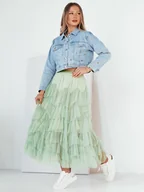 Spódnice - Spódnica tiulowa MILANI miętowa Dstreet CY0430 - miniaturka - grafika 1