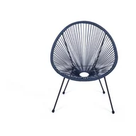 Fotele i krzesła ogrodowe - Niebieski fotel ogrodowy ze sztucznego rattanu Bonami Selection Avocado - miniaturka - grafika 1
