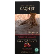 Czekolada - Czekolada BIO gorzka Cachet 57% wiśniowo-migdałowa (100g) - miniaturka - grafika 1