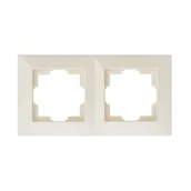 Wyłączniki światła i elektryczne - LEDart ELEKTRO - PLAST podwójna CARLA kremowy ELEKTRO - PLAST - miniaturka - grafika 1
