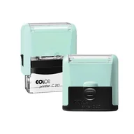 Pieczątki - Pieczątka COLOP COMPACT 20 PRO pastelowy zielony - poduszka: czarna 38x14 mm - miniaturka - grafika 1