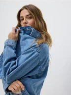 Moda i Uroda OUTLET - Reserved - Jeansowa koszula z kieszeniami - niebieski - miniaturka - grafika 1