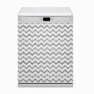 Dekoracje domu - Ozdobny Bluedecor Magnes na zmywarkę Srebrne zygzaki 60x80 - miniaturka - grafika 1