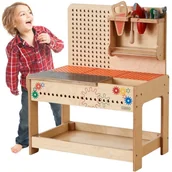 Mały majsterkowicz - MASTERKIDZ Drewniany Warsztat Montessori STEM z Narzędziami + Akcesoria - miniaturka - grafika 1