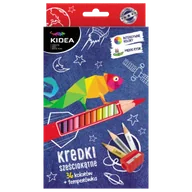 Przybory szkolne - Kredki ołówkowe sześciokątne z temperówką Kidea 36 kolorów - DERFORM - miniaturka - grafika 1
