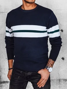 Sweter męski granatowy Dstreet WX2176 - Swetry męskie - miniaturka - grafika 1