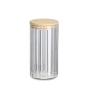 Pojemniki kuchenne - Słoik z bambusową pokrywką GROOVES, 800 ml - miniaturka - grafika 1