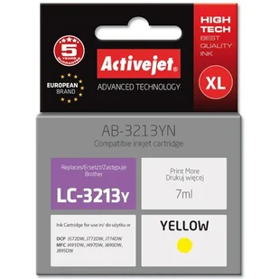 ActiveJet Tusz AB-3213YN do drukarki Brother Zamiennik Brother LC3213Y Supreme 7 ml żółty - Tusze zamienniki - miniaturka - grafika 1